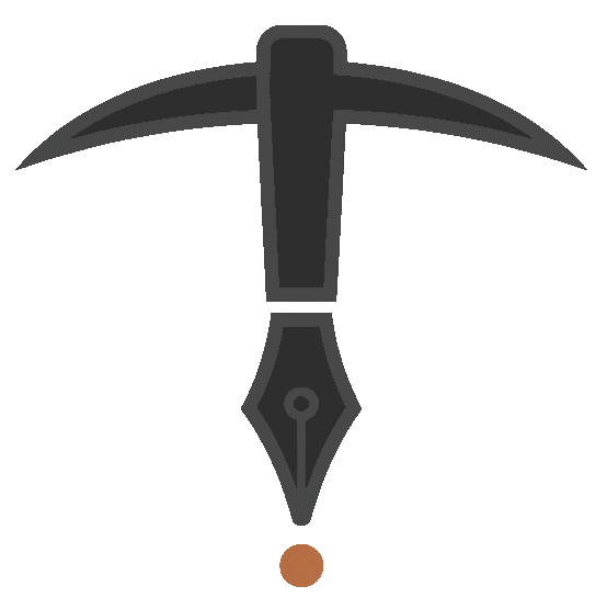 A pen whose nib is a blacksmith's anvil, representing the Archive & Anvil discipline.